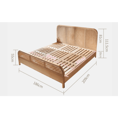 Double bed sales frame dimensions